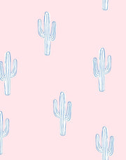'cactus' Wallpaper By Tea Collection - Cerulean