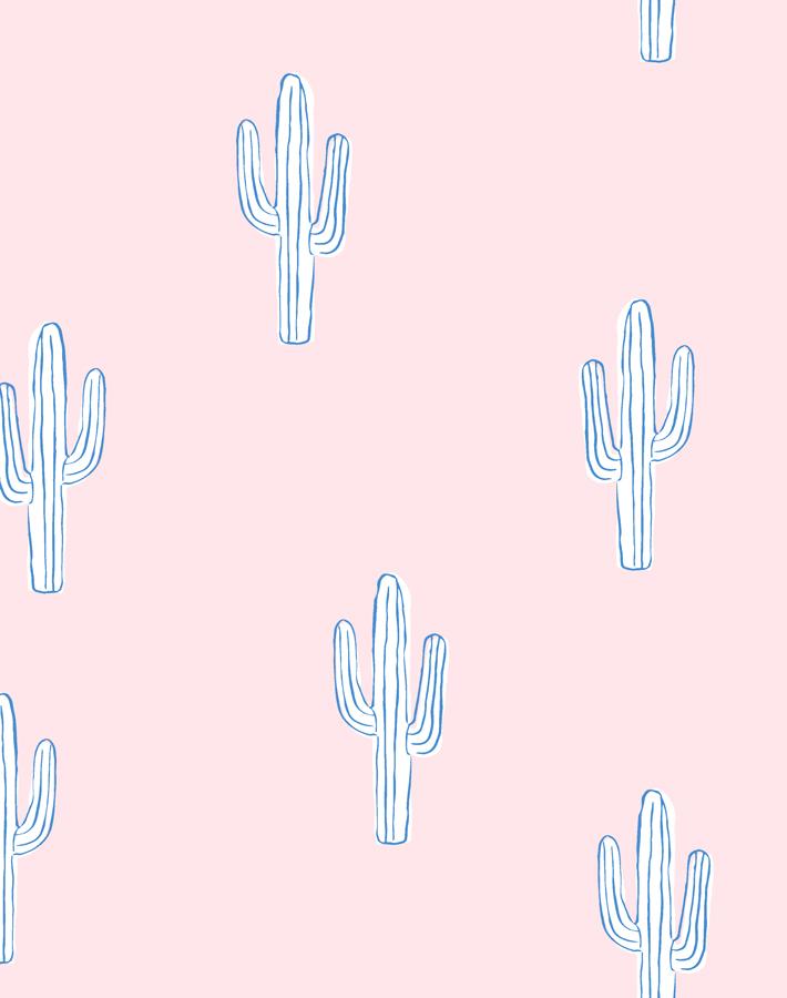 'cactus' Wallpaper By Tea Collection - Cerulean