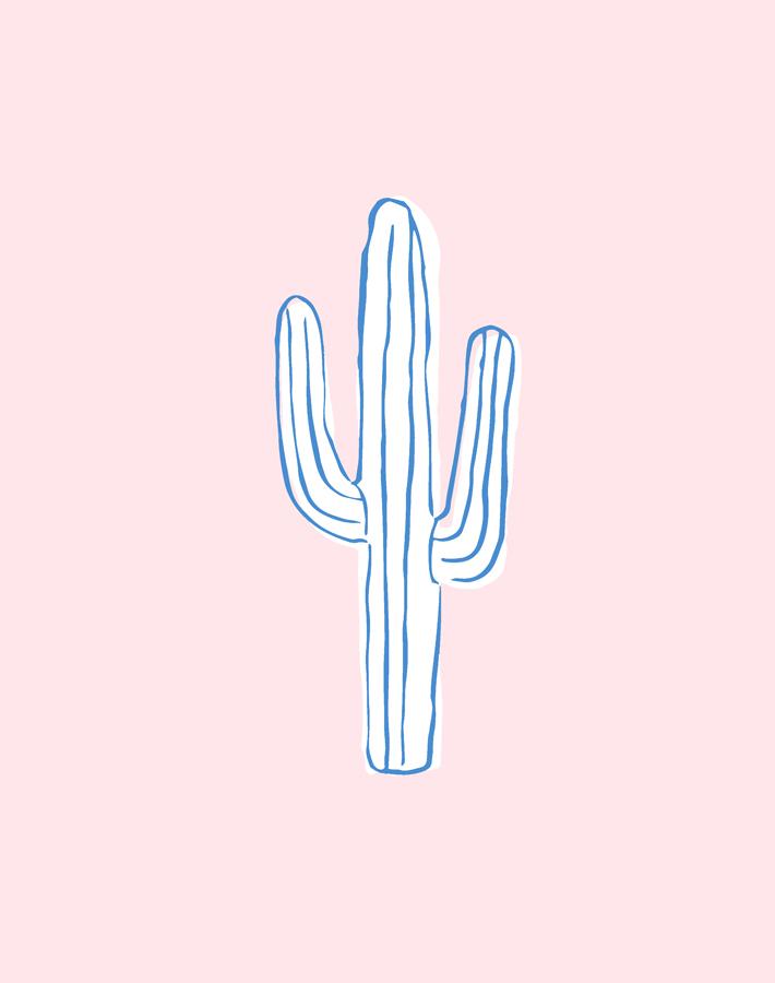 'cactus' Wallpaper By Tea Collection - Cerulean