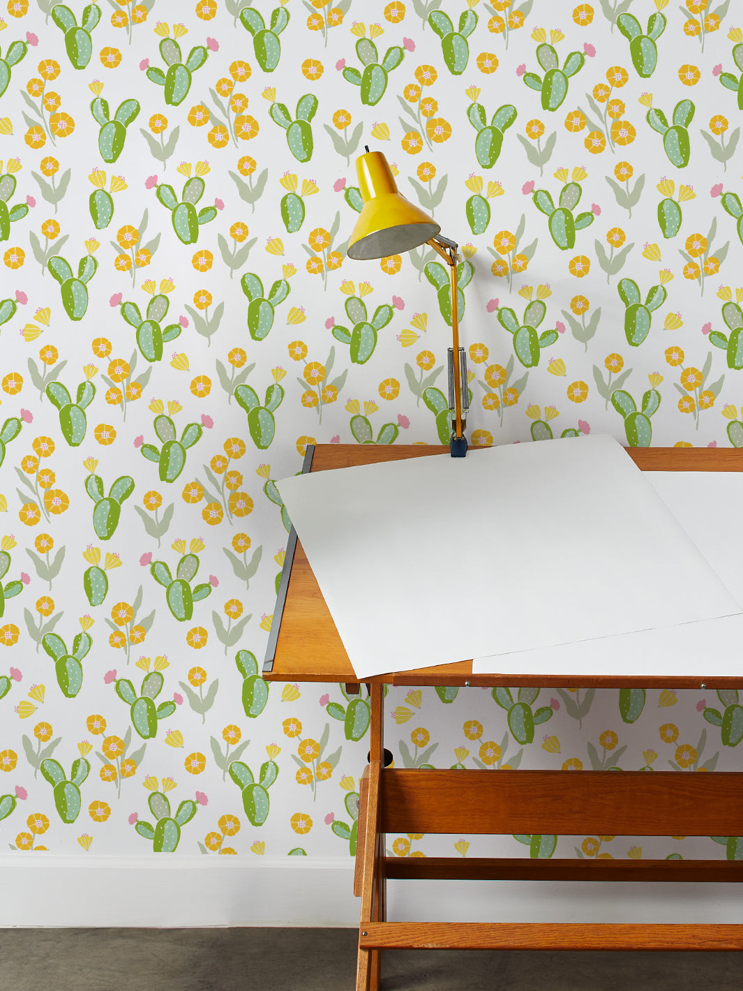 'cactus Floral' Wallpaper By Tea Collection - Marigold