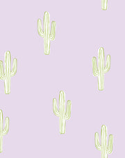 'cactus' Wallpaper By Tea Collection - Lavender