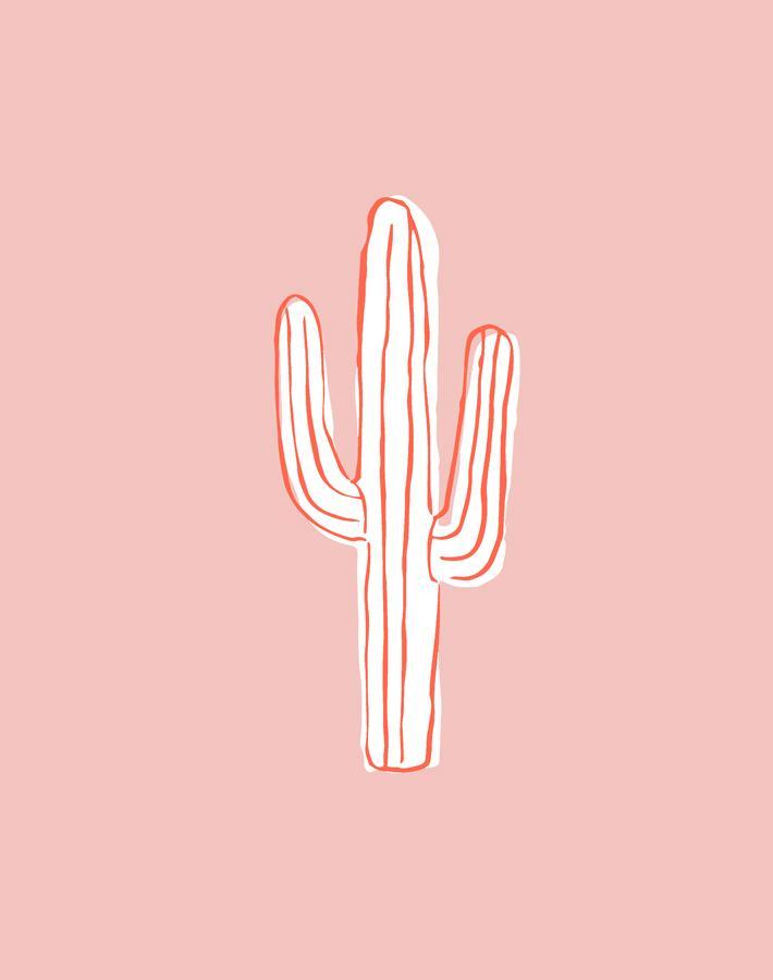 'cactus' Wallpaper By Tea Collection - Persimmon