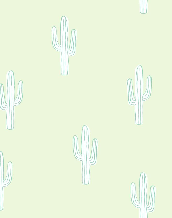 'cactus' Wallpaper By Tea Collection - Pistachio