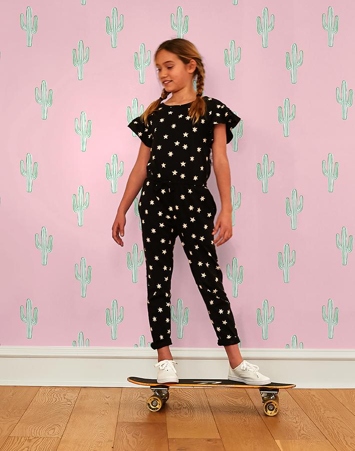 'cactus' Wallpaper By Tea Collection - Ballet Slipper