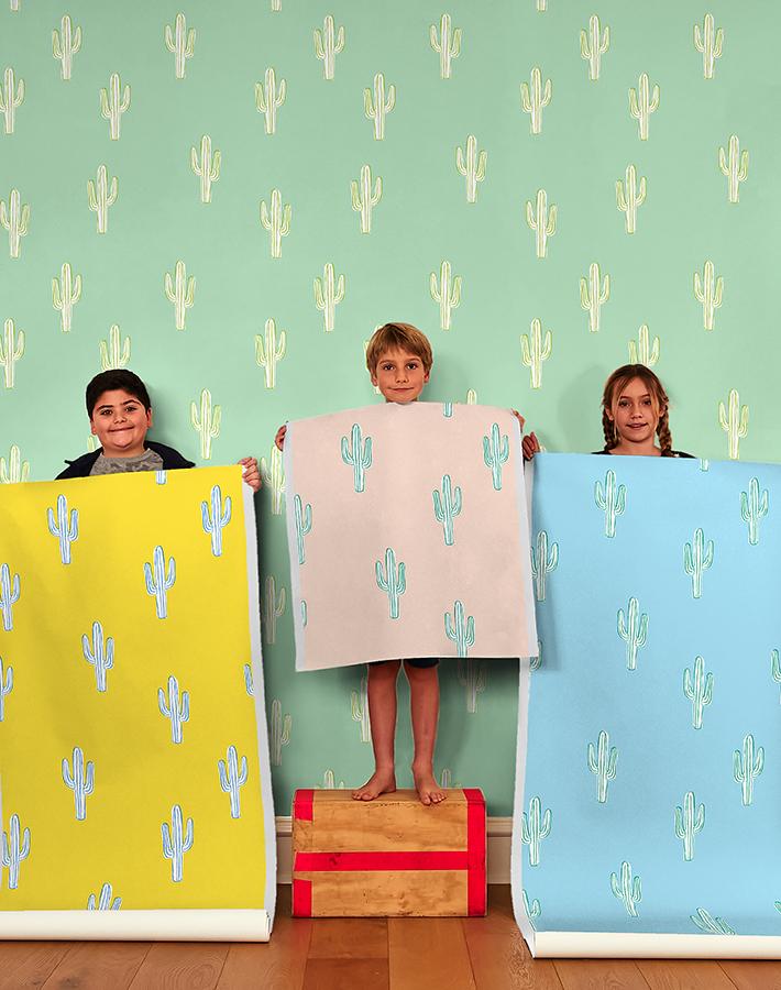 'cactus' Wallpaper By Tea Collection - Peach