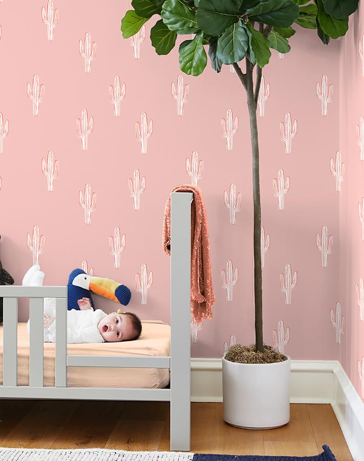 'cactus' Wallpaper By Tea Collection - Persimmon