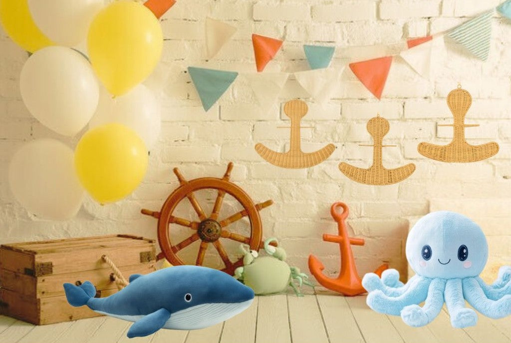 The Seaside Anchor – Boho Rattan Wall Hanging For Nurseries, Kids Rooms And Ocean Lovers
