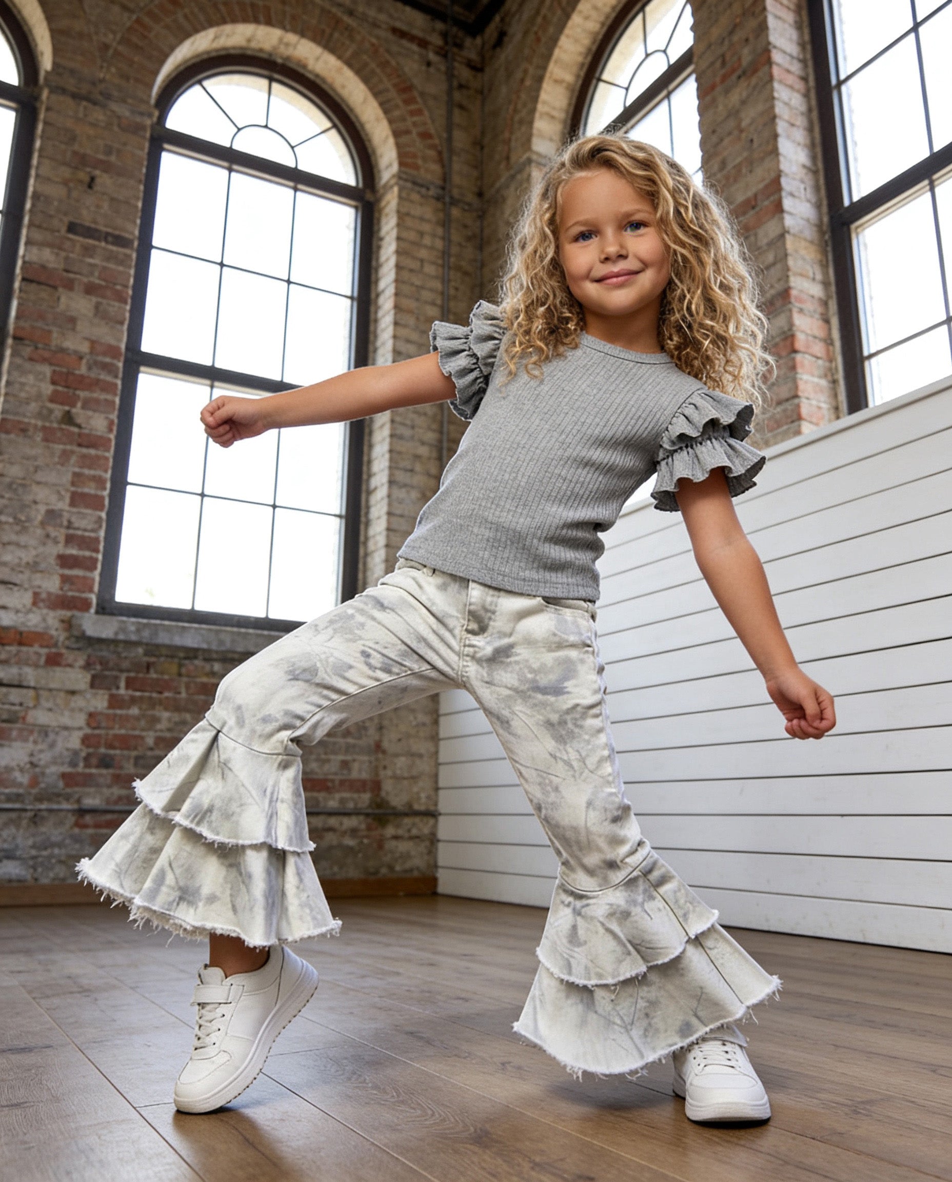 Camo Belle Ruffle Denim Jeans