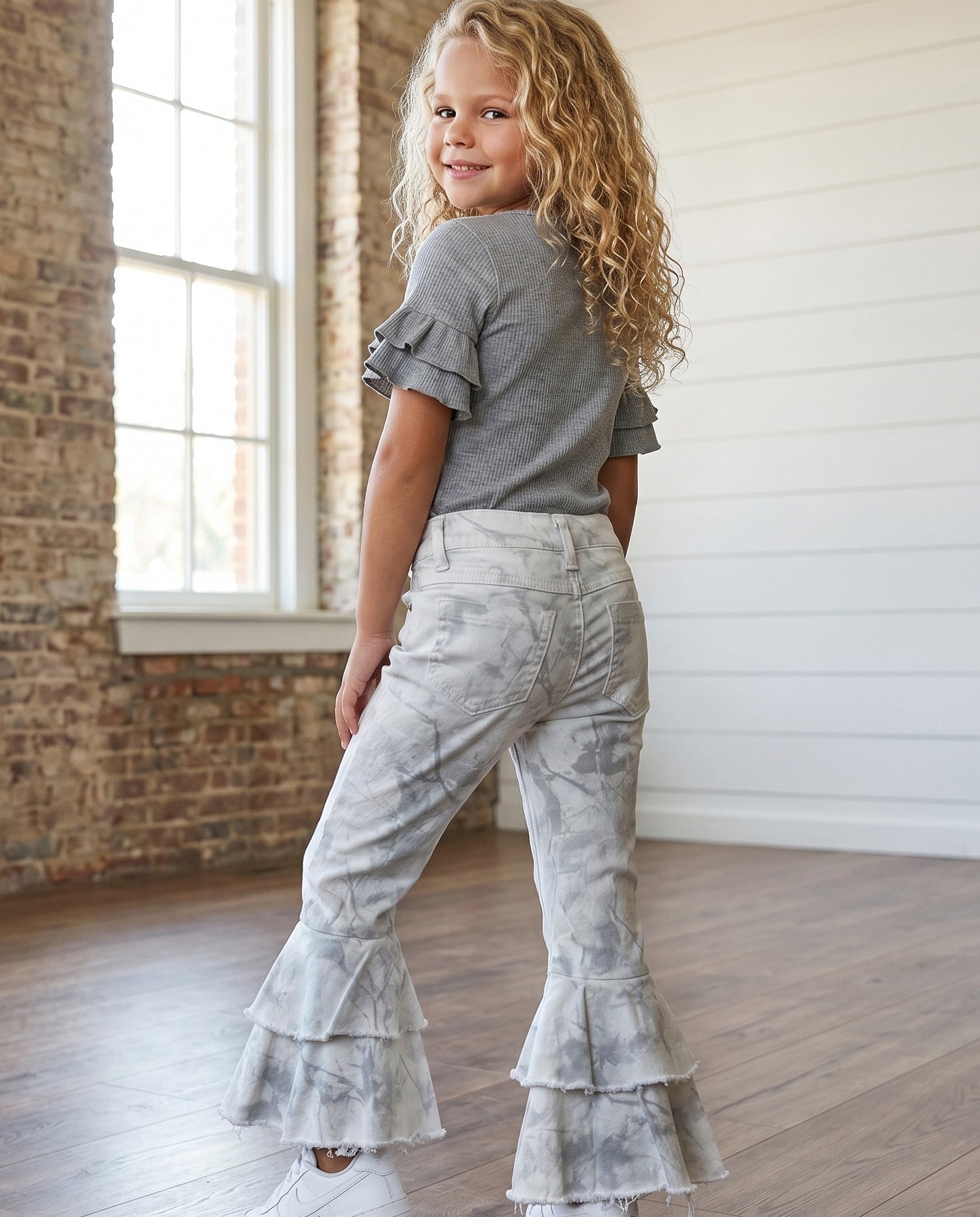 Camo Belle Ruffle Denim Jeans