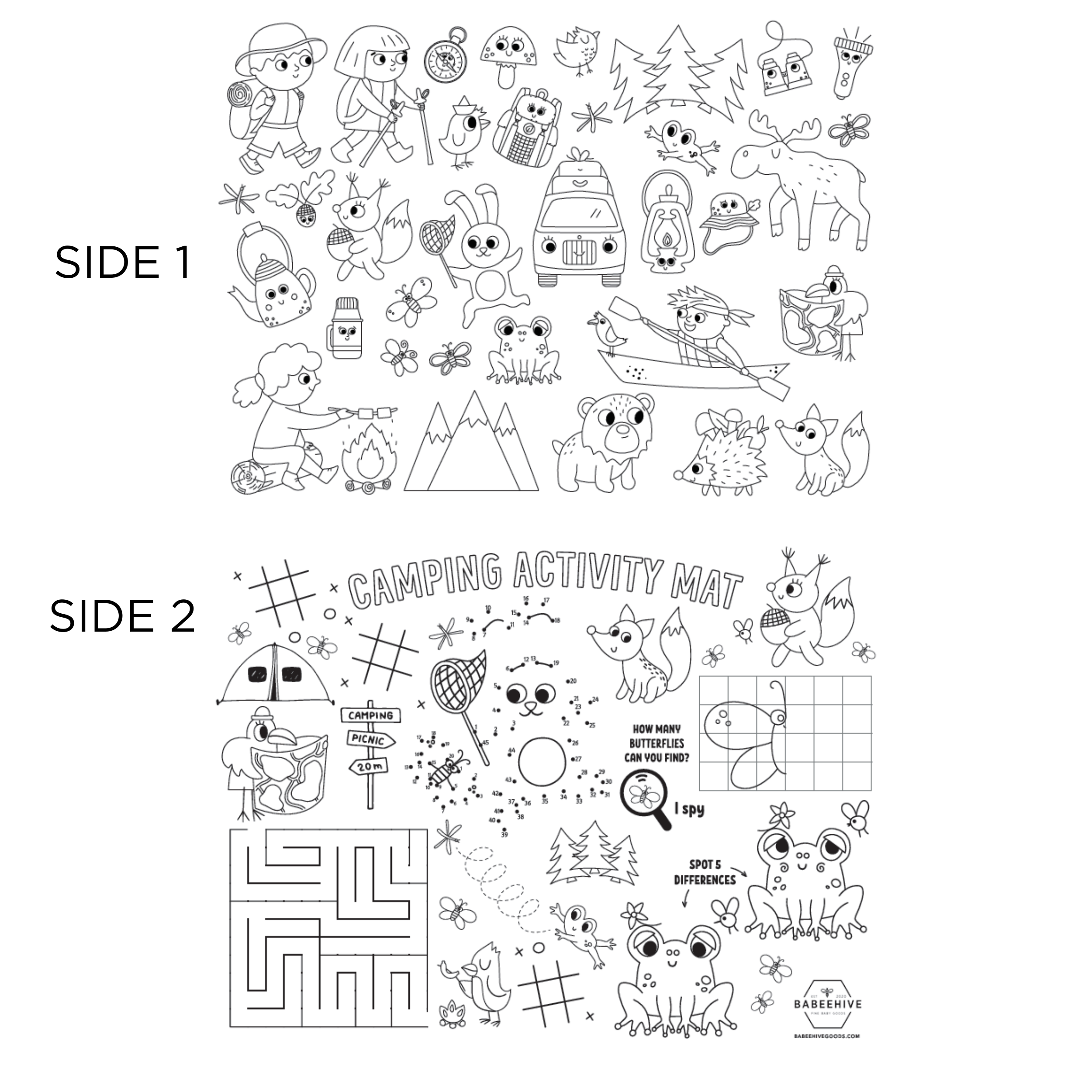 Silicone Reusable Coloring Placemat - 5 New Designs