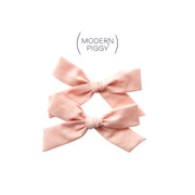 Candy Pink | Pigtail Set - Hand-tied Bow