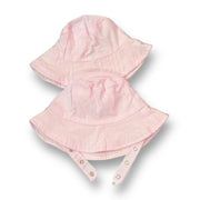 Bucket Hat In Candy Pink Seersucker