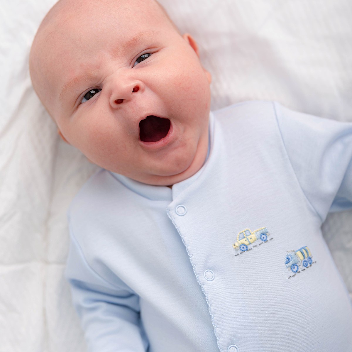 Cars And Trucks Embroidery Footie | Baby Boy