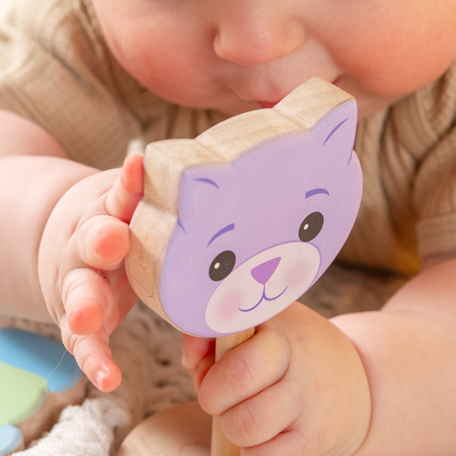 Grasp & Giggle Bear Rattle | Made In The Usa 🇺🇸