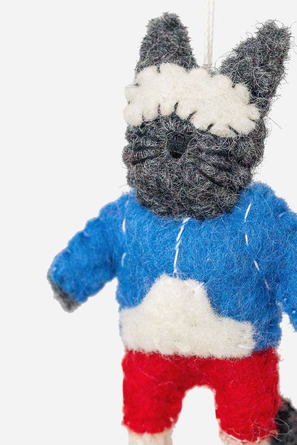 Cat Snowboarding Ornament