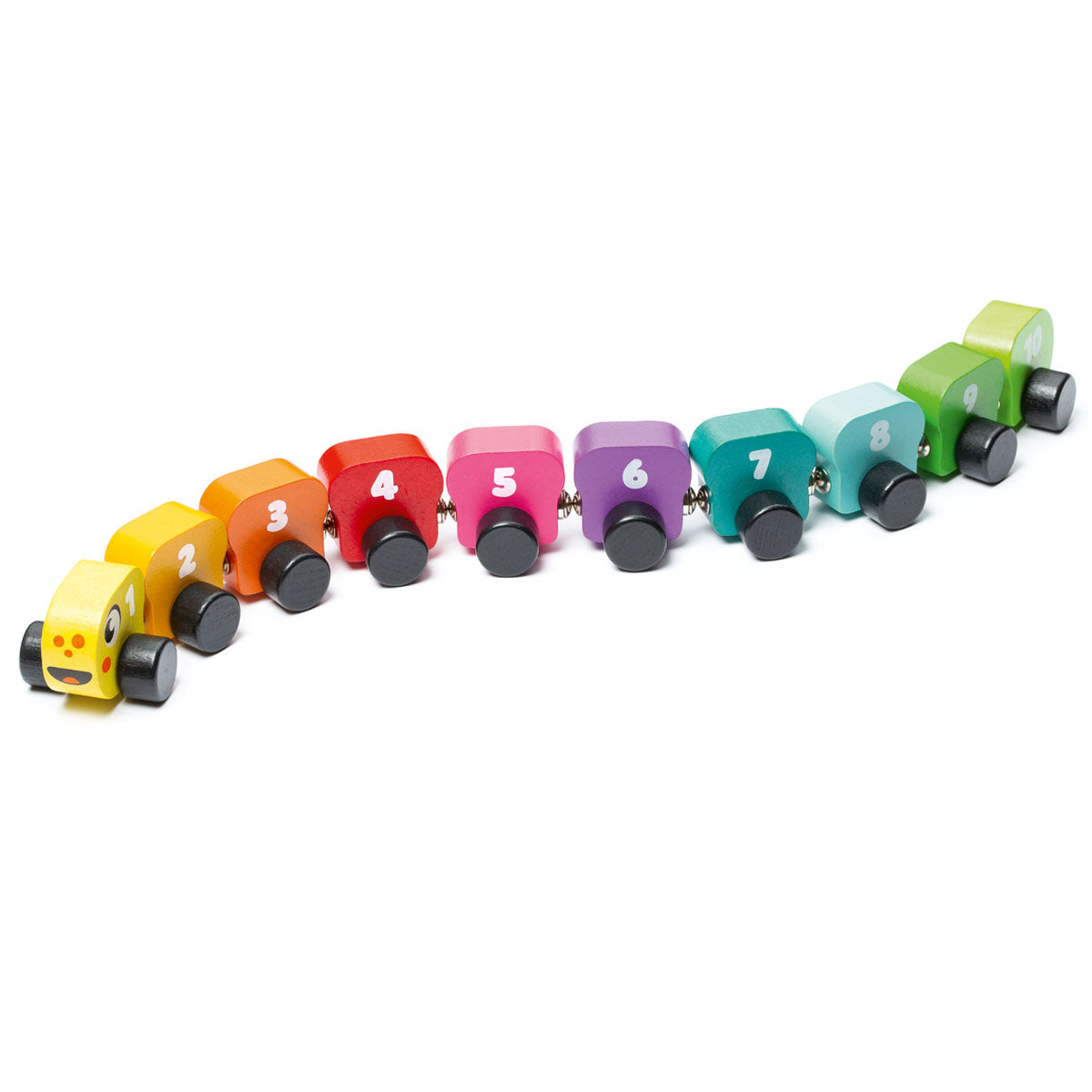 Wise Elk/Cubika Wooden Toy - Rainbow Caterpillar by Wise Elk