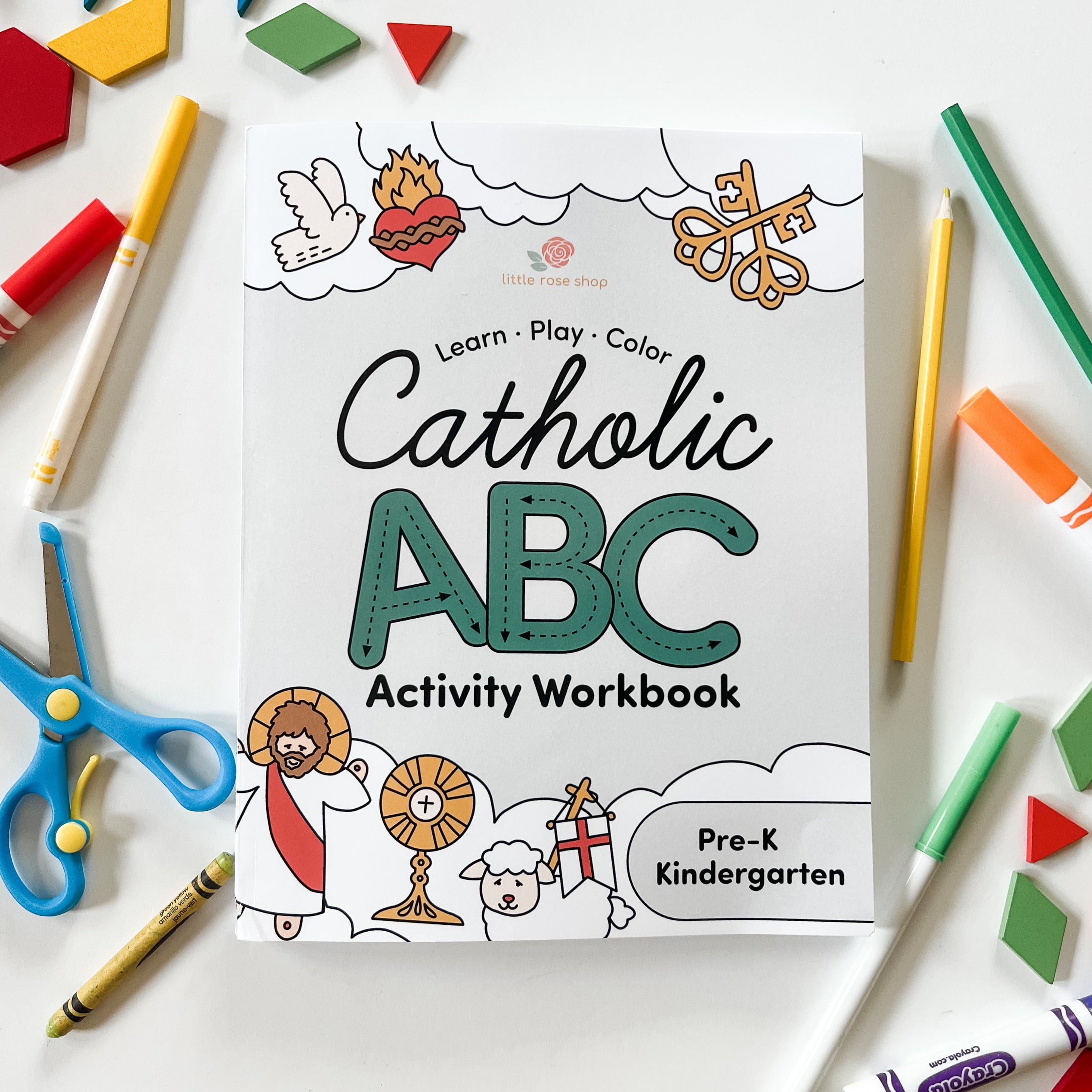 Catholic Abc Preschool Kindergarten Activity Workbook