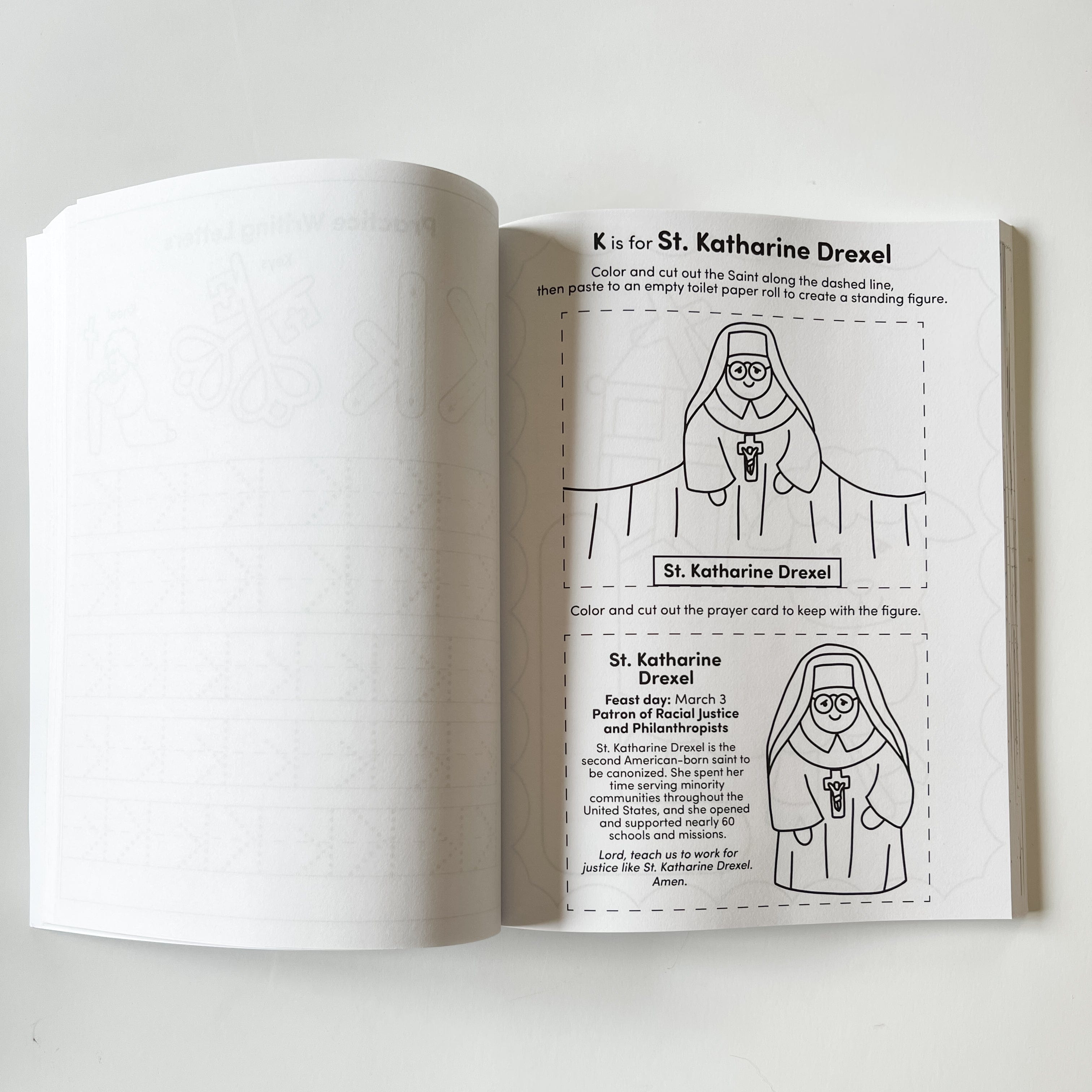 Catholic Abc Preschool Kindergarten Activity Workbook