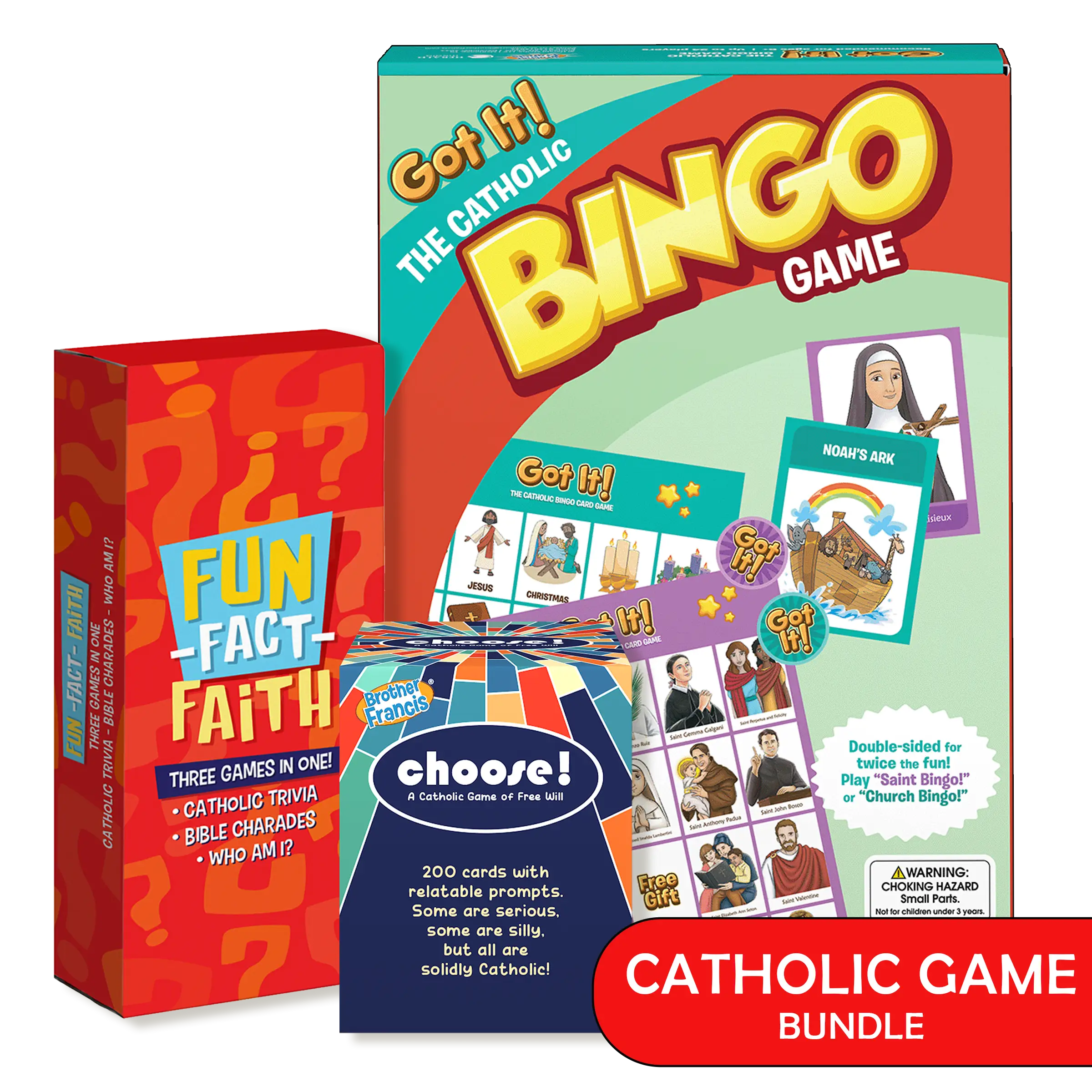 Catholic Game Bundle: Bingo, Choose, Fun-fact-faith