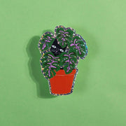 Cat In Pot Glitter Sticker