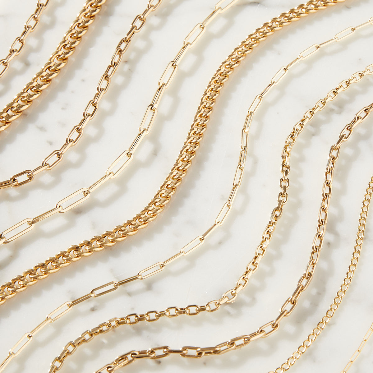 14k Gold Large Paper Clip Chain Necklace