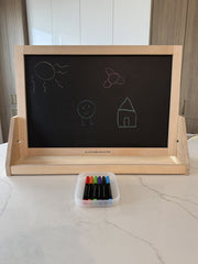 Wooden Tabletop Easel | 3-in-1 Magnetic Art Station