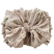 Champagne | Signature Ruffled Baby Headband