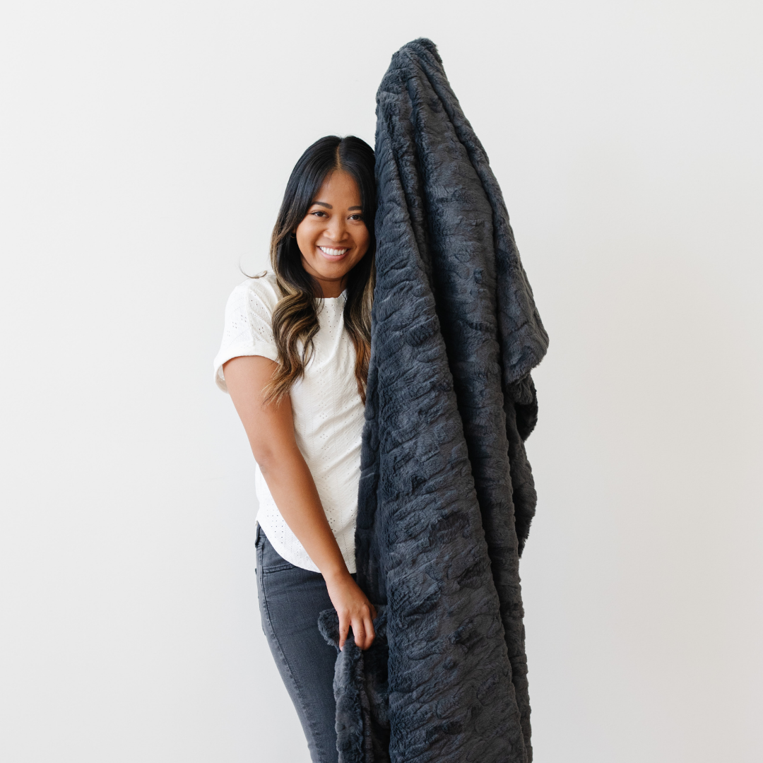 Patterned Faux Fur Throw Blankets