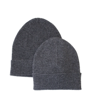 Adult + Mini Beanie Set - Charcoal