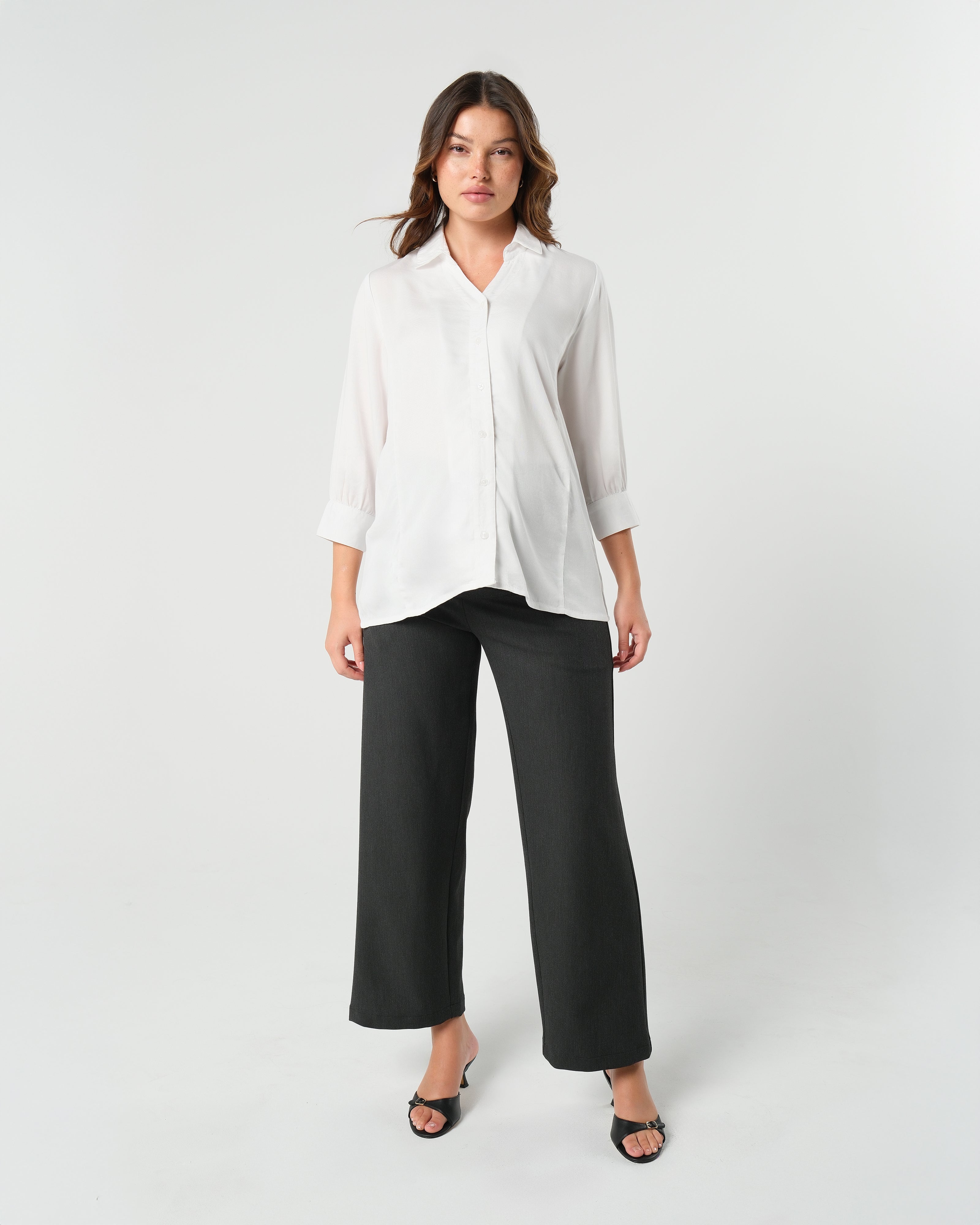 Nathalie Wide Leg Black Maternity Trouser (regular & Petite)