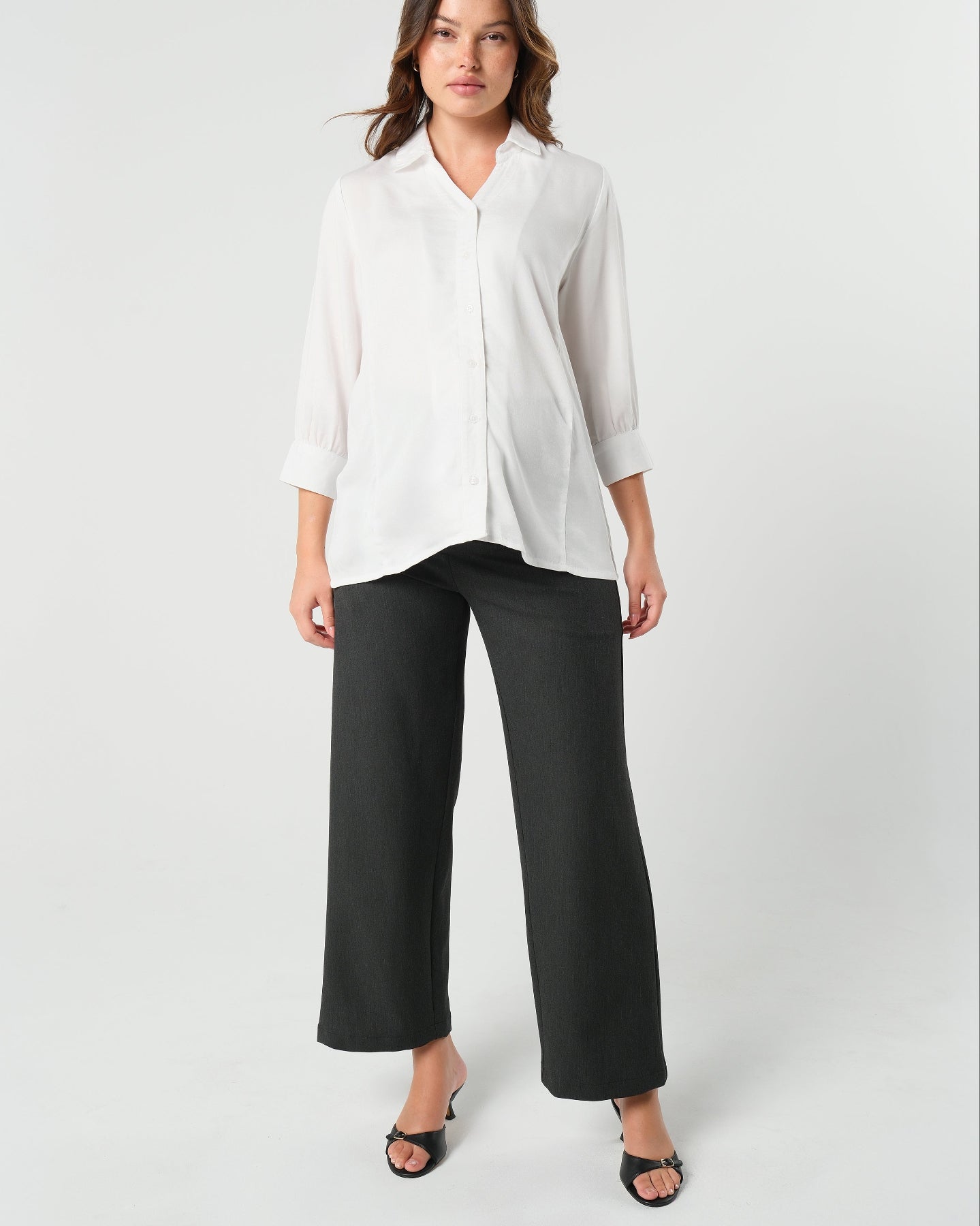 Nathalie Wide Leg Black Maternity Trouser (regular & Petite)