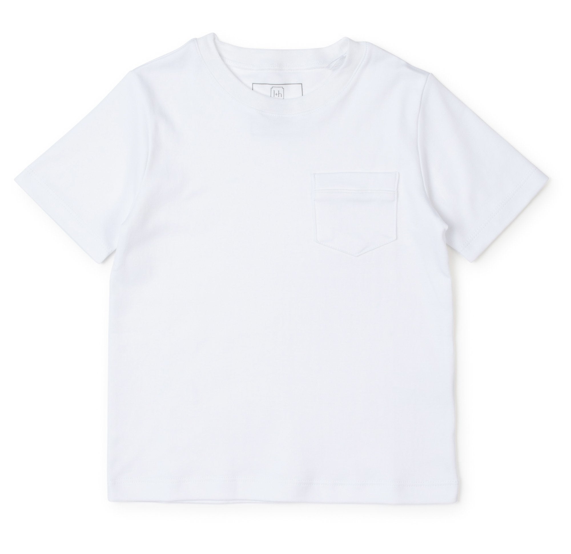 Charles Boys' Pima Cotton Pocket T-shirt - White