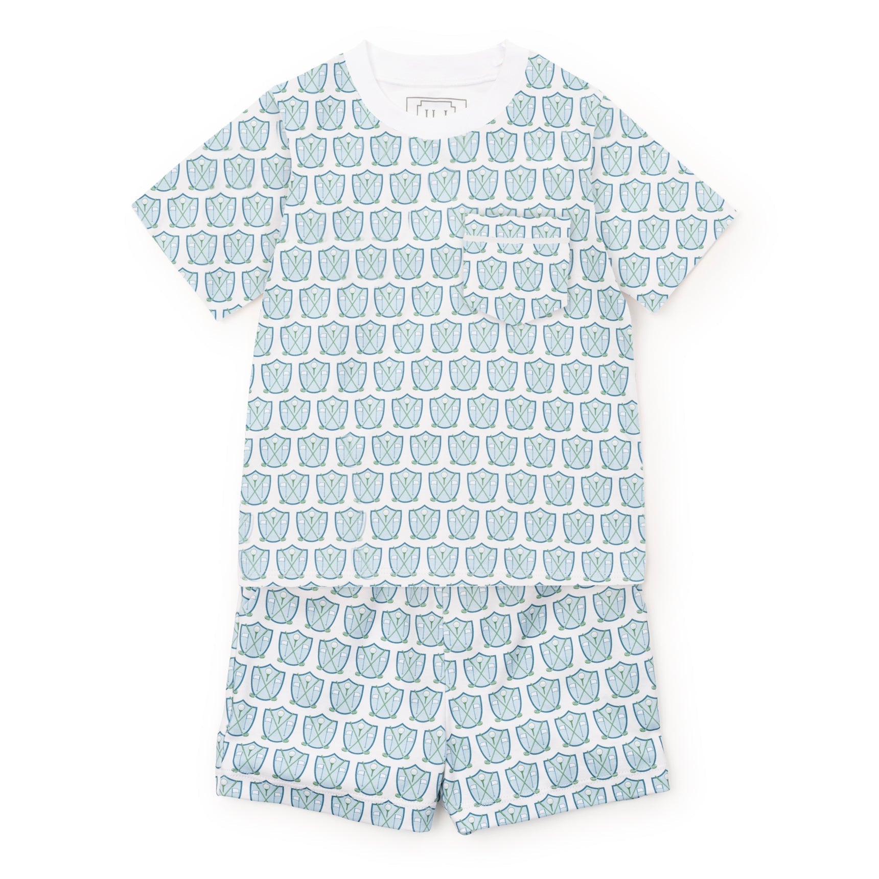 Charles Boys' Short Set Golf Crest Blue