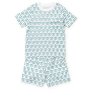 Charles Boys' Short Set - Tennis Crest Blue