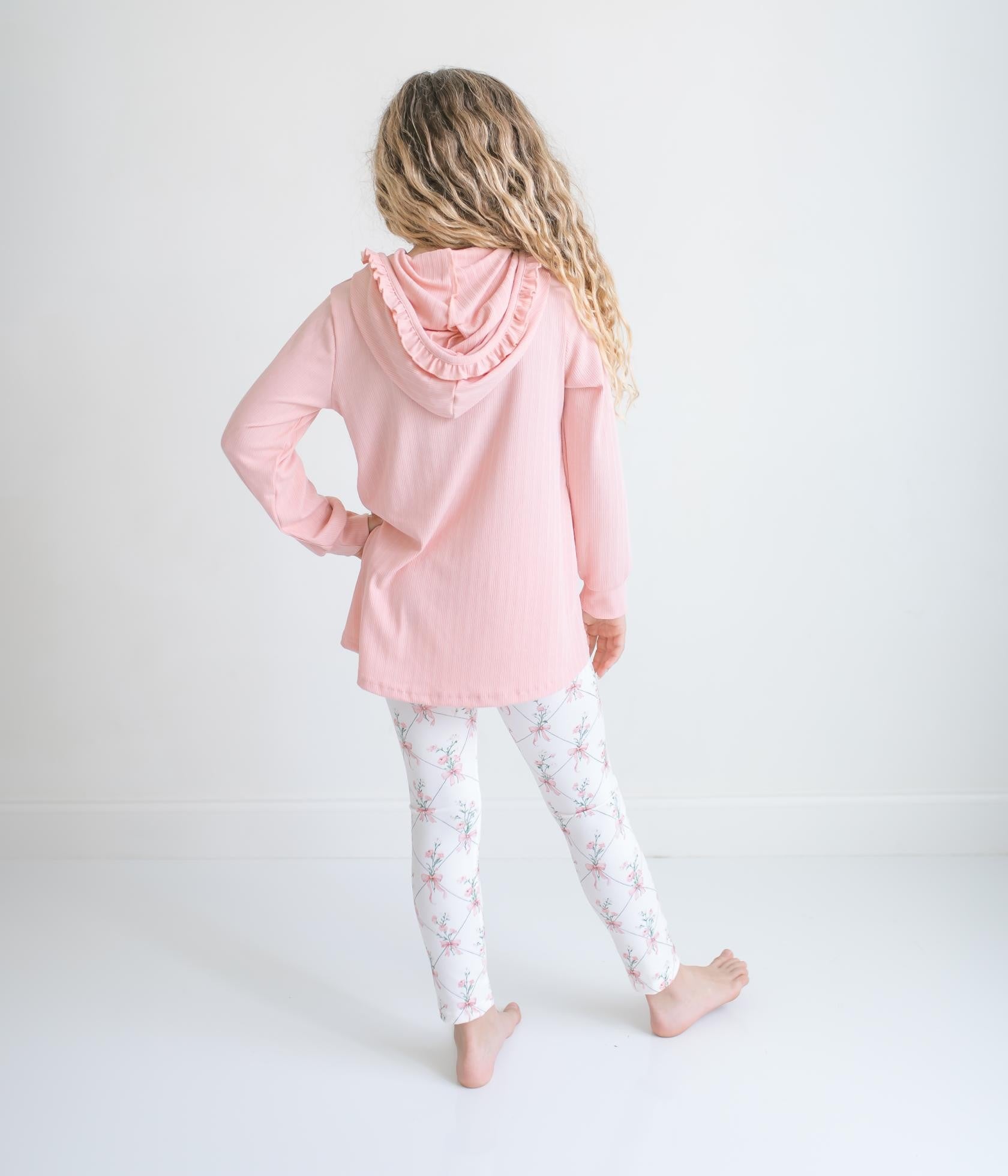 Coquette Pink Bow Hooded Pant Set