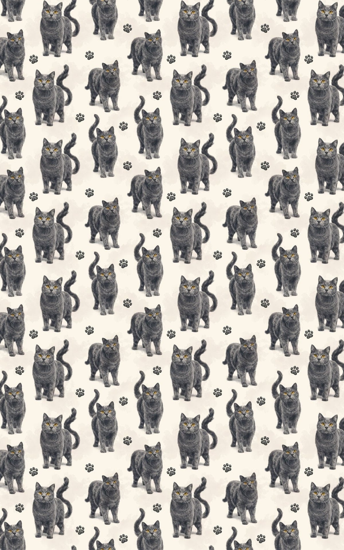 Chartreux Charcoal Wrapping Paper
