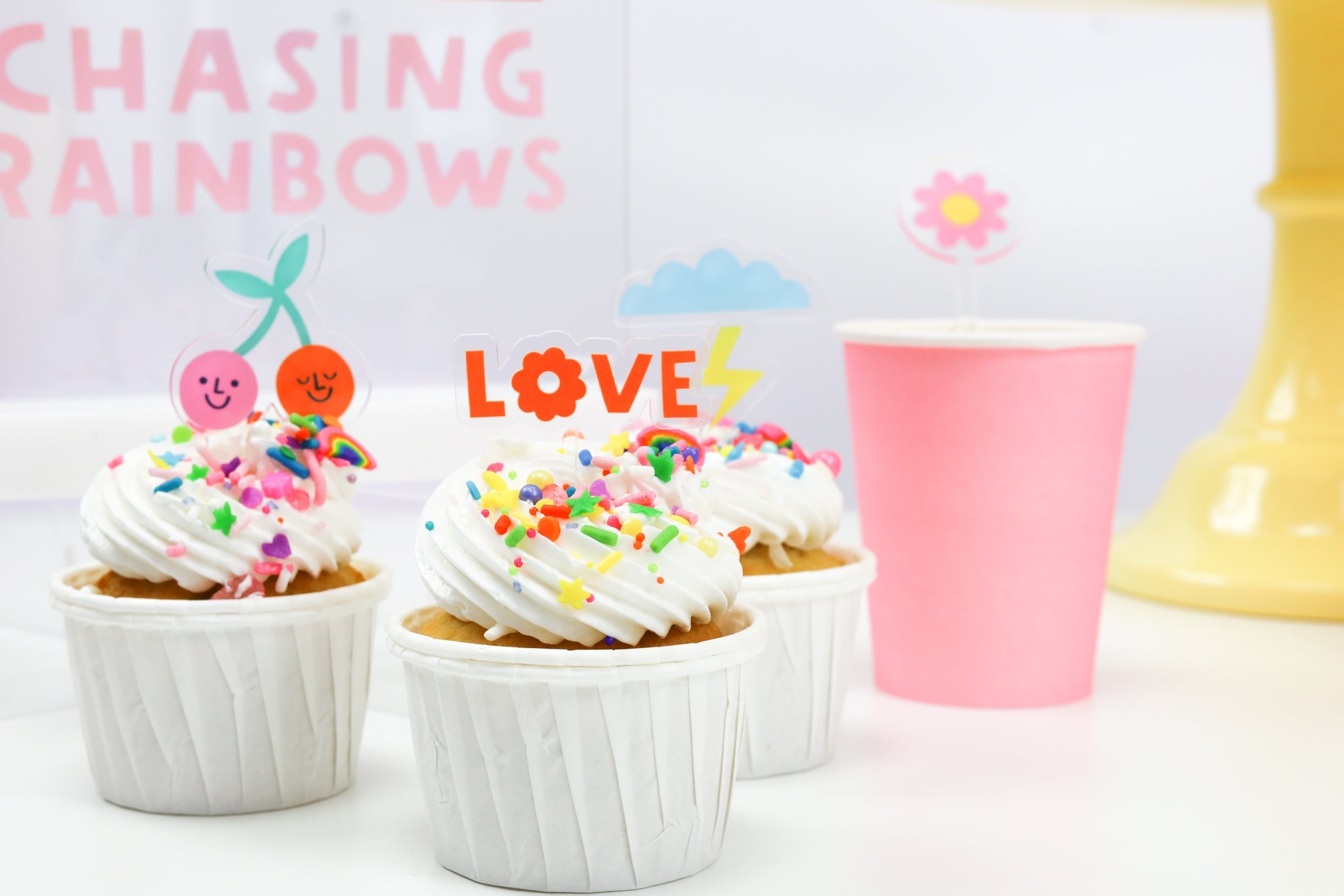 Chasing Rainbows Acrylic Mini Topper Set