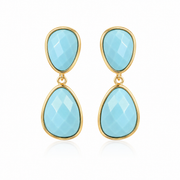 Turquoise Pebble Drop Earrings