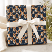 Personalized Corgi Wrapping Paper | Custom Gift Wrap