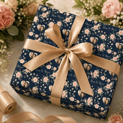 Personalized English Rose Meadow Wrapping Paper | Custom Gift Wrap