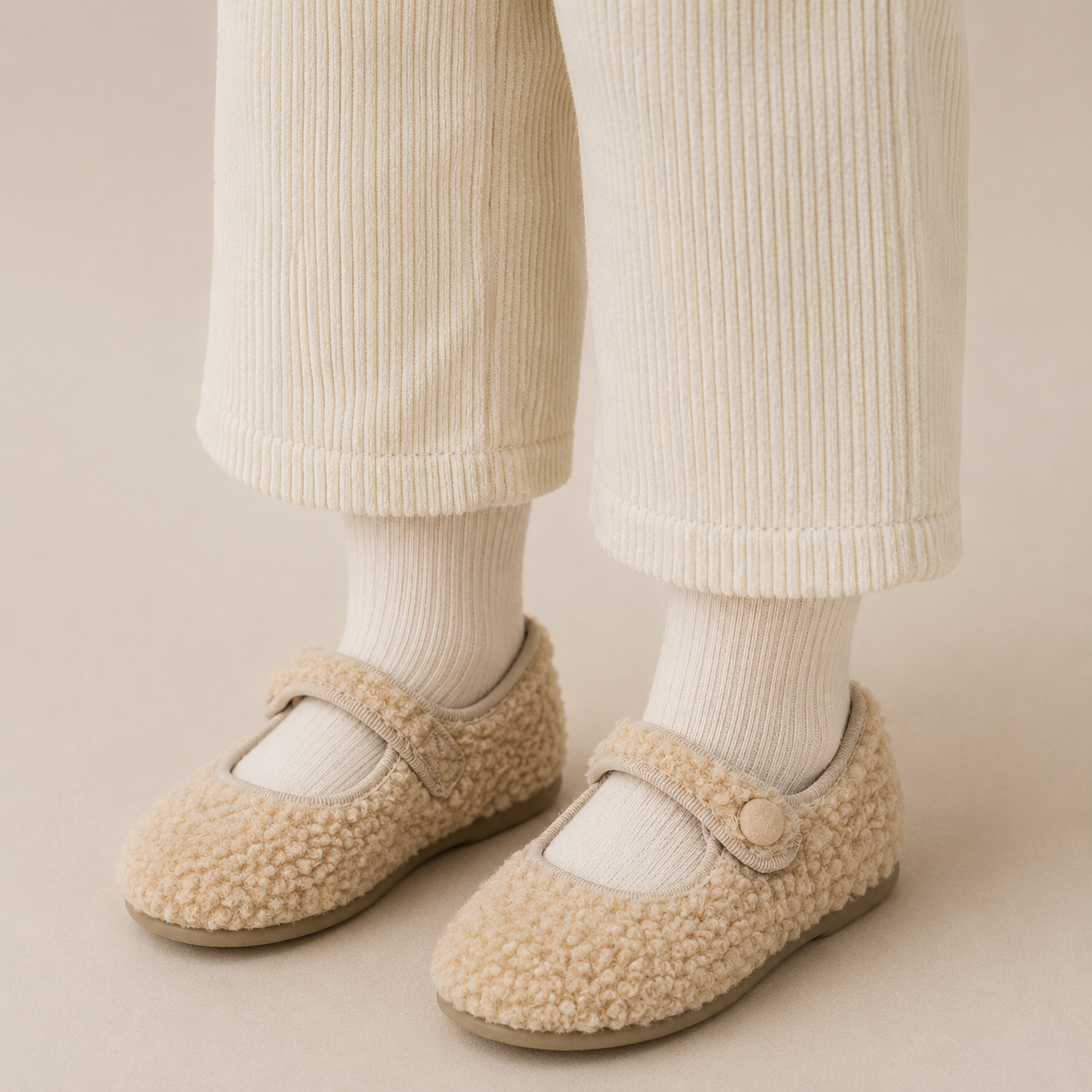 Shearling Mary Jane Beige