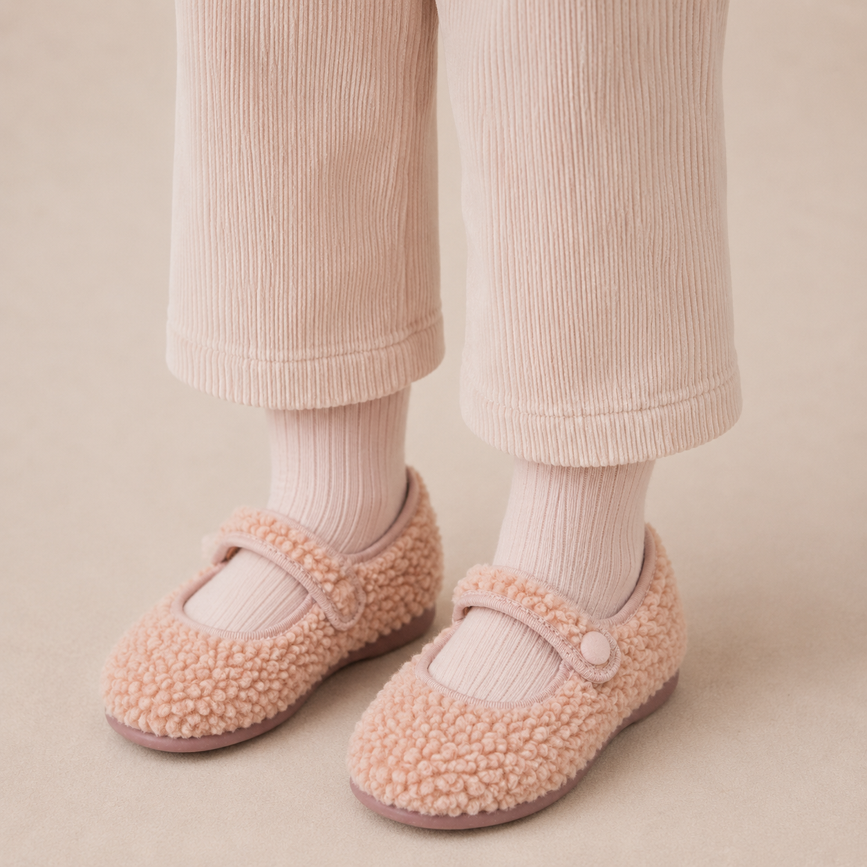 Shearling Mary Jane Pink