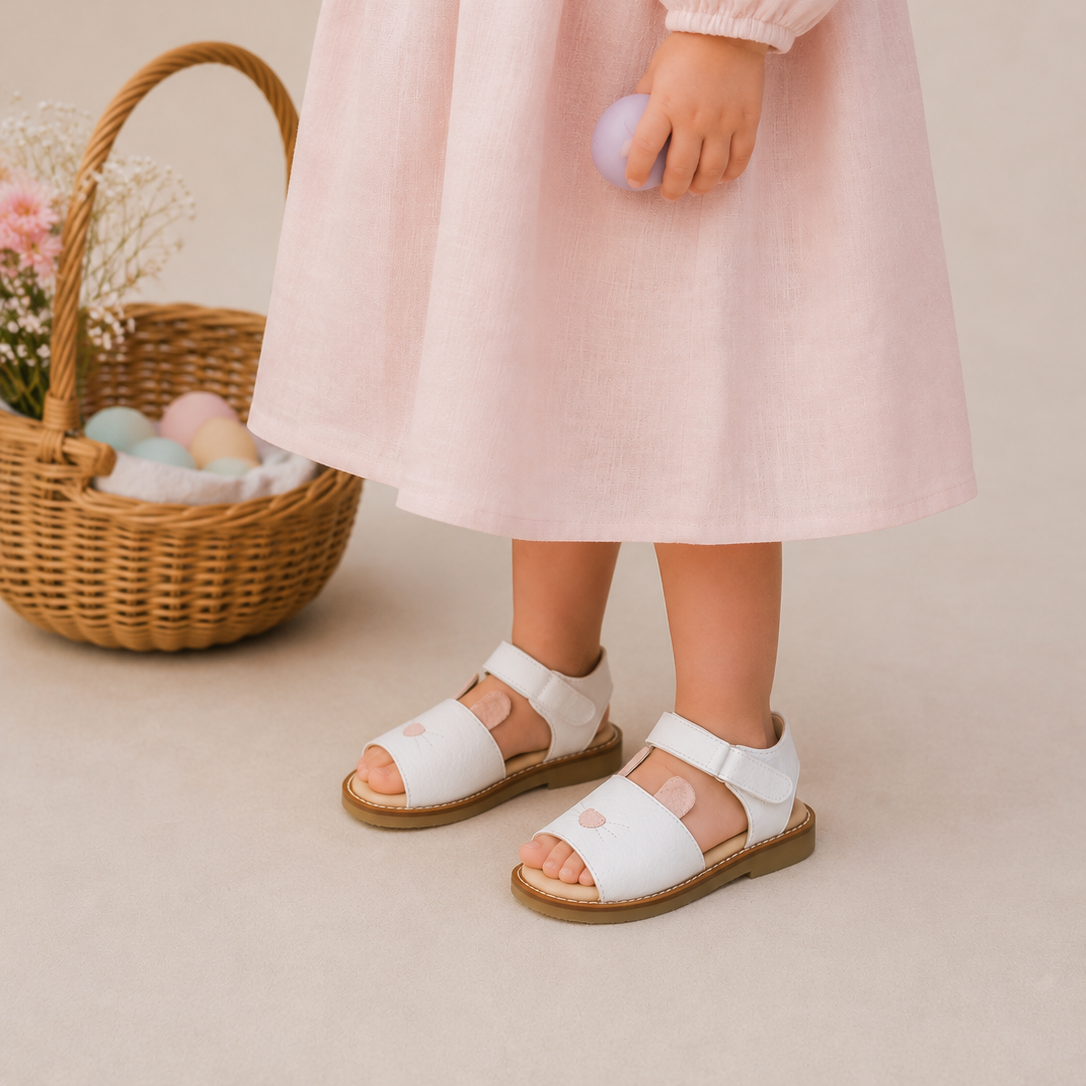 Bunny Sandal Toddler White