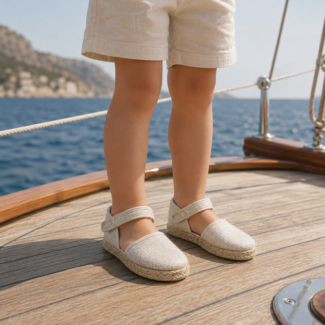 Linen Classic Espadrille Metallic White