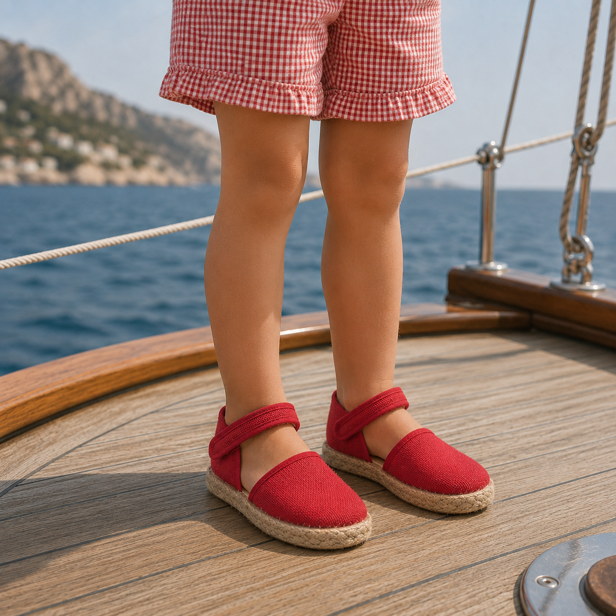 Linen Classic Espadrille Red