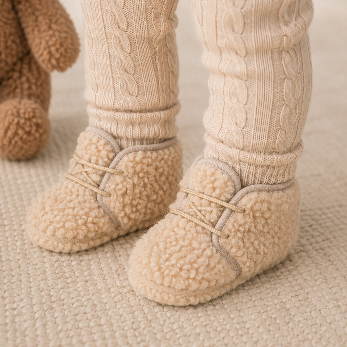 Shearling Baby Bootie Beige