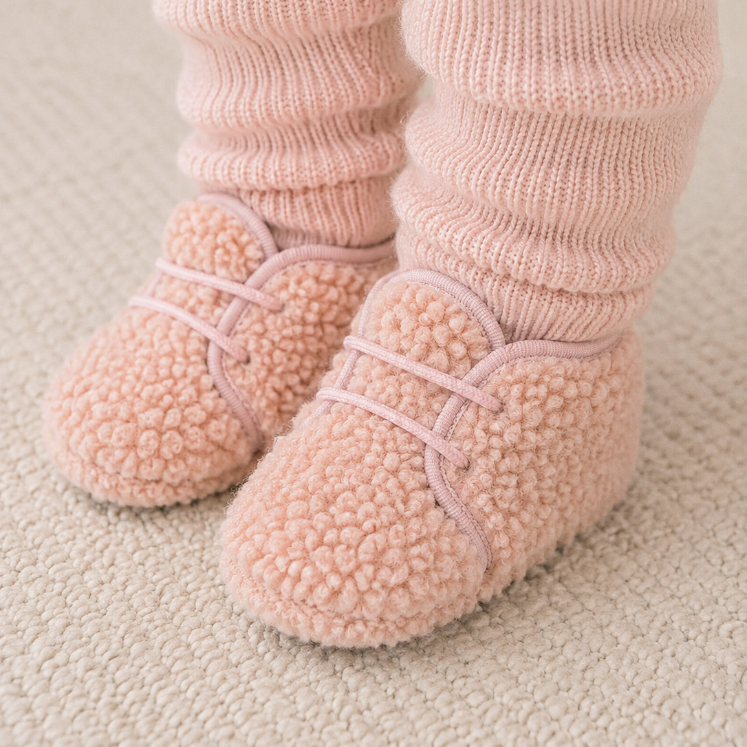 Shearling Baby Bootie Pink