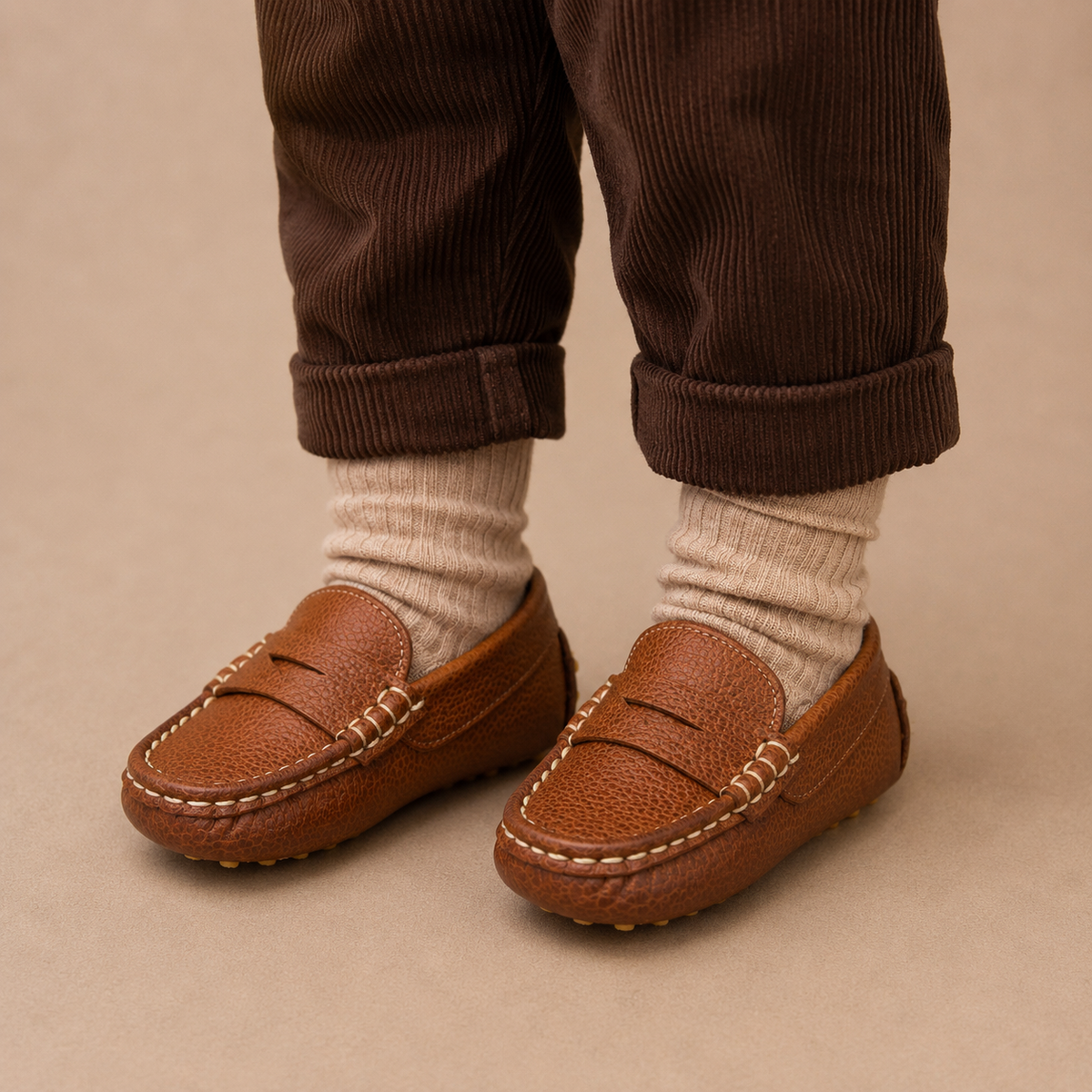 Lakke Driver Loafer For Toddlers Tan