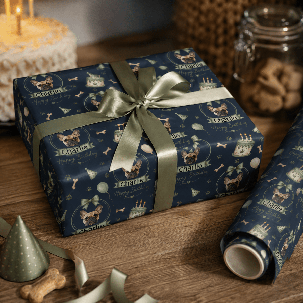 Personalized Birthday Pup Wrapping Paper | Custom Gift Wrap