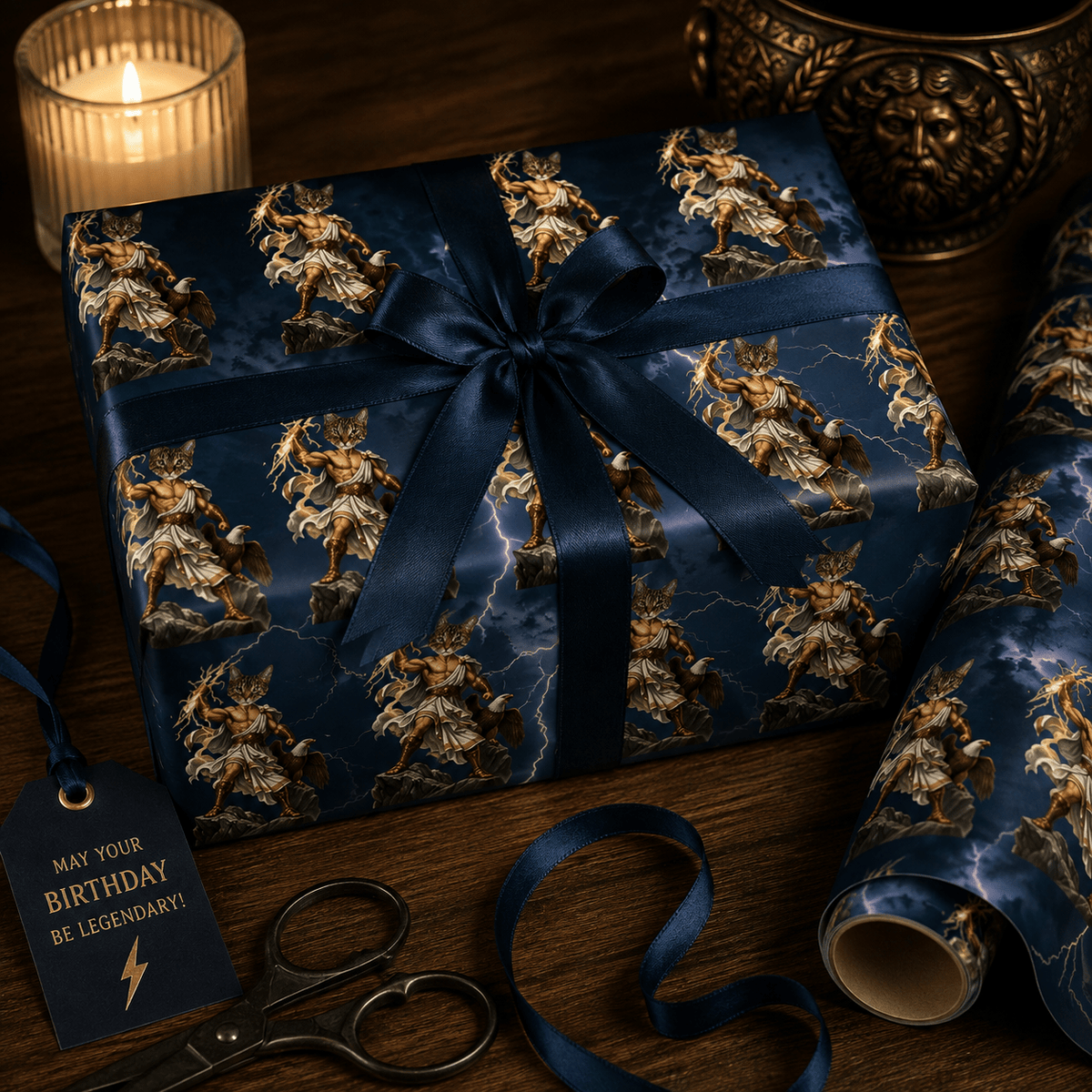 Personalized Zeus Wrapping Paper | Custom Gift Wrap